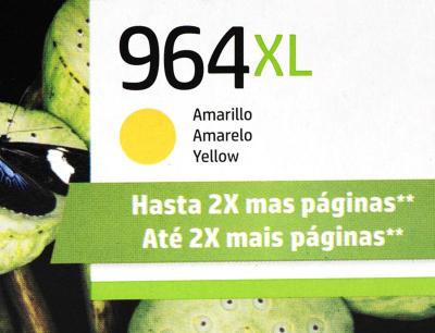 Tinta Hp (964xl) Yellow 3ja56al Para Officejet 901...